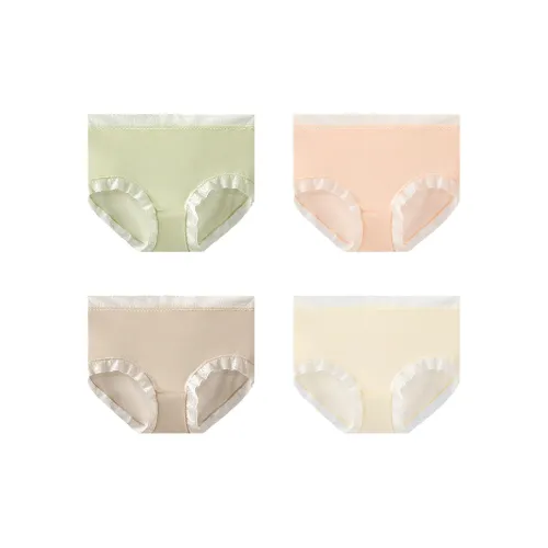 Ordifen Розовый+Серый+Зеленый+Кожа Женские Трусики-бикини