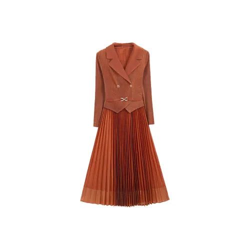 KAIMUSHI Женские Длинные Платья с Длинными Рукавами