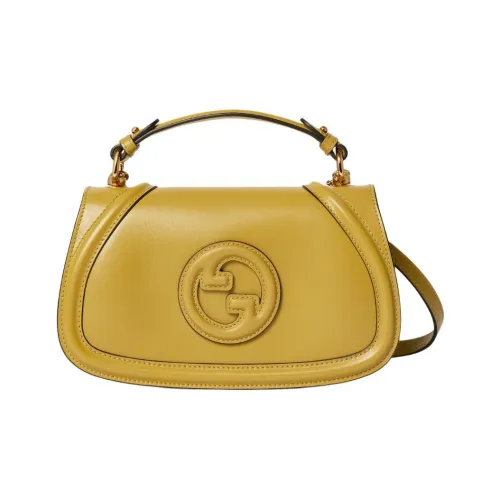 GUCCI Blondie Кожа Сумка Средний Женский Горчично-желтый