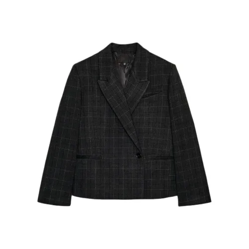 ZARA Зебра с принтом Серый Женские Деловые Костюмы