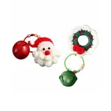 Crochet пряжа Рождество Украшение [Санта-Клаус + Рождественский венок]