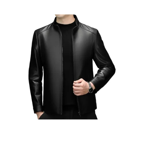 27DESHENGHUO Кожаная куртка мужская