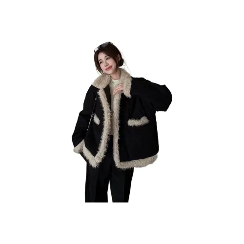 GUOZHEN Черные Женские Куртки