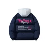 Темно-синий, синий с серым капюшоном