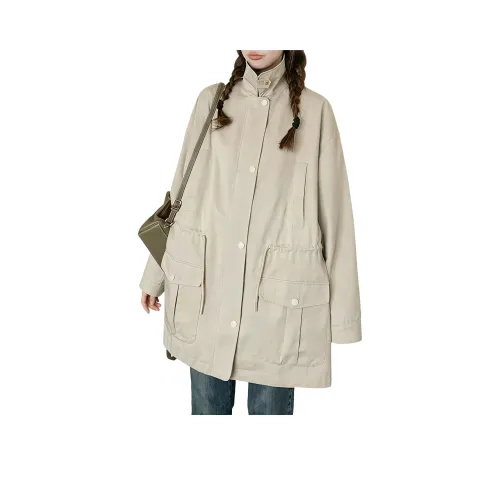 BQERTY Ecru Женский тренч