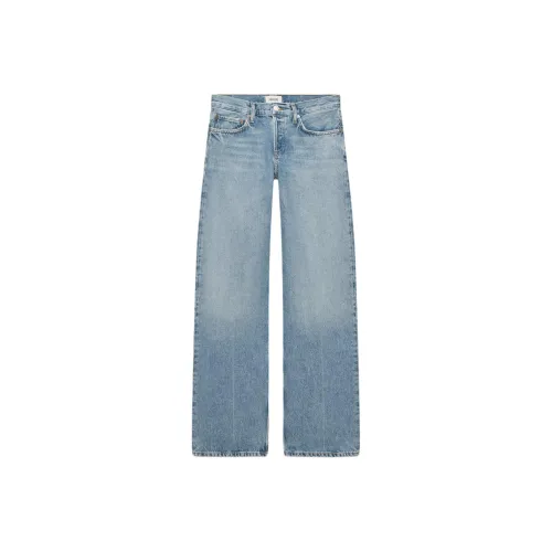 ARITZIA FW25 AGOLDE Low Step Длина Шва (Передняя Задняя Посадка) Loose Jean Джинсы Женские