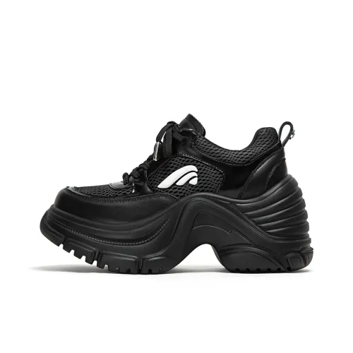 FY SPR Low-Top массивные кроссовки Черные Женские