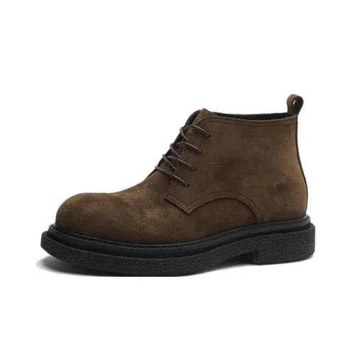 ELLE HOMME Martin Boots Light Brown Men's