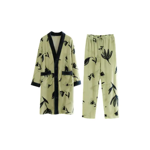 TINGYILAN TYL D8853 Зеленый Женский Пижамный Комплект