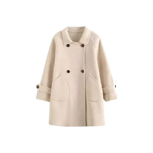 ZEKIKO STUDIO Light Gray Women's Coat ZEKIKO STUDIO Светлый Серый Женский Пальто