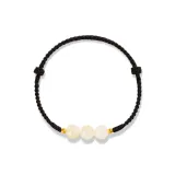 Три бусины, черный шнур