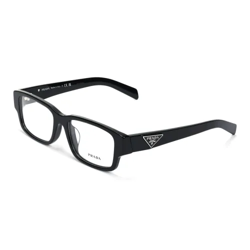 PRADA Прямоугольные Оправы для Очков Унисекс Черные