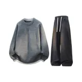 Серый топ + черные штаны