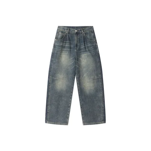 DANGEROUSPEOPLE Синий Черный Унисекс Джинсы