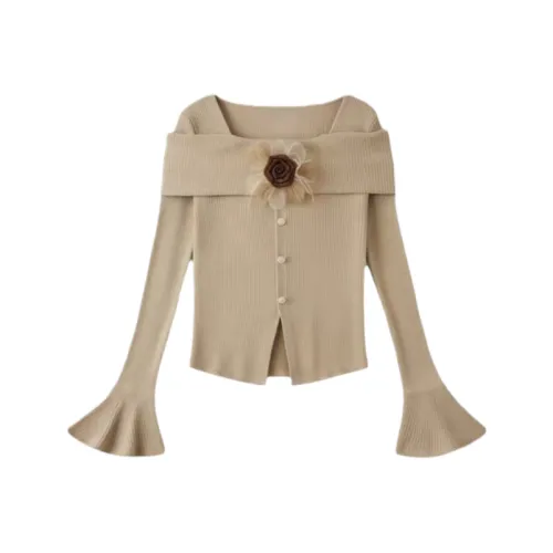 ZEKIKO STUDIO Хаки Женская Трикотажная одежда