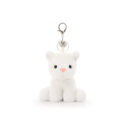 APRICOT LAMB Белый Кот Брелок Плюшевый Подвеска 11 см Длина Тела