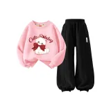 [Thickened и с флисовой подкладкой] Элегантный Малыш Розовый + HU Длинный крючок и петля Малыш К Черный