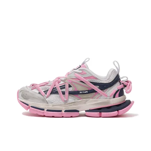 ANTA SNEAKERVERSE Устойчивость к истиранию Покрытие Низкий Топ Кроссовки с подошвой похожей на носки Женские Белые Розовые