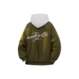 Армейский зеленый хлопковый пуховик (утепленный)