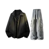 Чёрная подкладка + жёлтые грязные джинсы