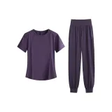 Темно-фиолетовый двухкомпонентный комплект (фиолетовые штаны винного цвета)