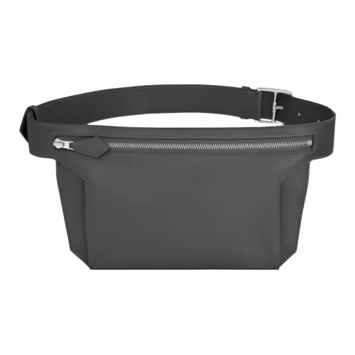 HERMES Ultrapla Коровья кожа Togo Бананка Мужской Y7 BLEU Orage Hurricane Синий