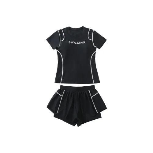 DUOCAI Короткое платье с короткими рукавами женское