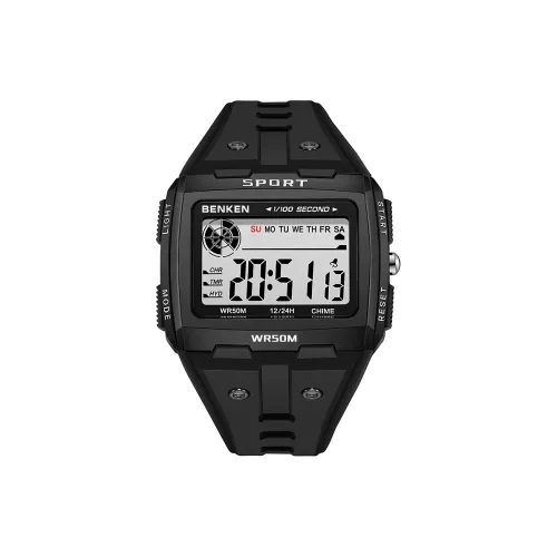 BENKEN Электронный механизм ремешок из TPU мужские часы серый циферблат