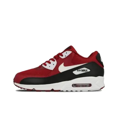 Nike Air Max 90 Амортизация Износостойкий Низкий Топ Беговые кроссовки Унисекс Красный Черный