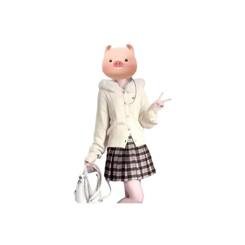 QIAOMONVHAI Экрю Женская Трикотажная