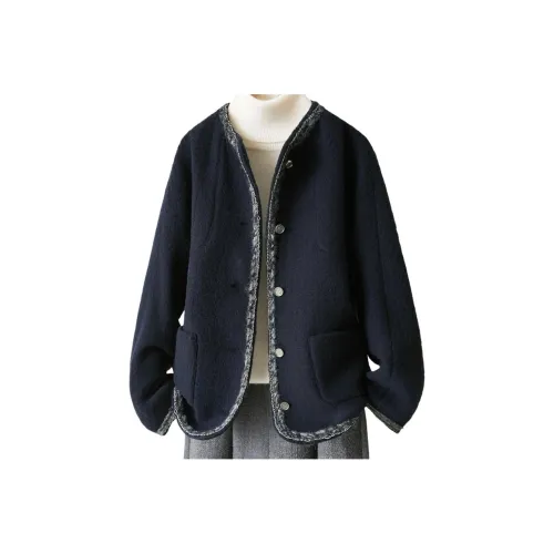 IHIMI Темно-синий женский короткий пальто