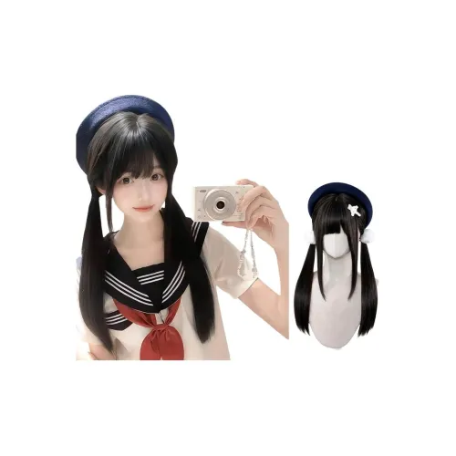 BEIQING Равная чёлка Длинные прямые волосы 65 см Женский парик Высокотемпературная пряжа