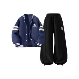 [Thickened и с флисовой подкладкой] Модный стиль Babu K Черный + HU Длинный крючок и петля Babu K Черный