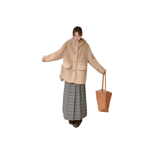 Langqing Хаки бесплатная доставка бренд наклеенный женские короткие пальто