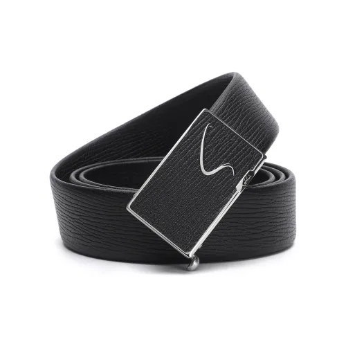 SATCHI Ремни из коровьей кожи Мужской Черный 3,4CM