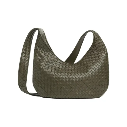 Bottega Veneta Intrecciato Sheepskin Сумка через плечо Medium Женская с узором крокодила