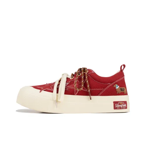 KAALIXTO Лето Такса Жемчужный Вечеринка Животные Позиционирование стиля Кеды Унисекс Красный