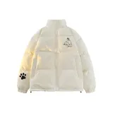 Белый хлопковый пуховик