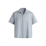 Белый, синий, клетка