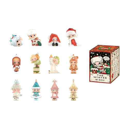 POP MART Коллаборация Зимняя Подарочная Коробка Слепые Коробки Одиночная Слепая Коробка Цельная Коробка 12 шт