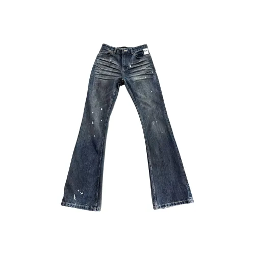 BLACK AT Темно-синий Синий Унисекс Джинсы