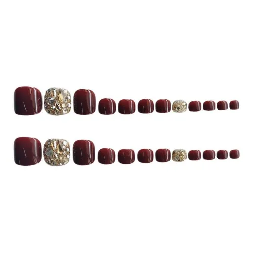 XNTX Ленты для ногтей False Nail Короткий Квадрат Красный Румяна Стойкий Flashing