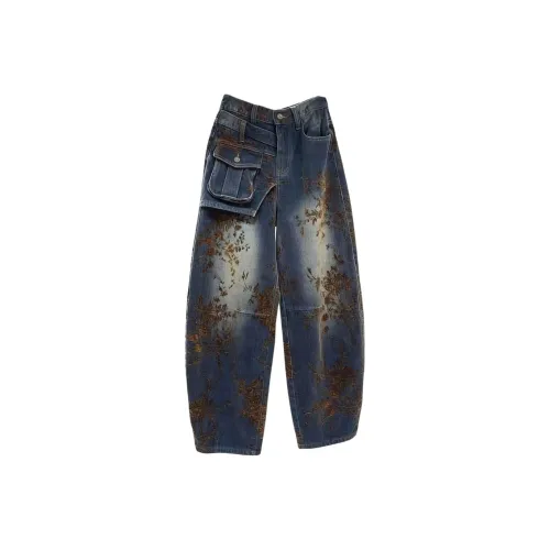 AIMEEROSA Blue Unisex Jeans AIMEEROSA Синий Унисекс Джинсы