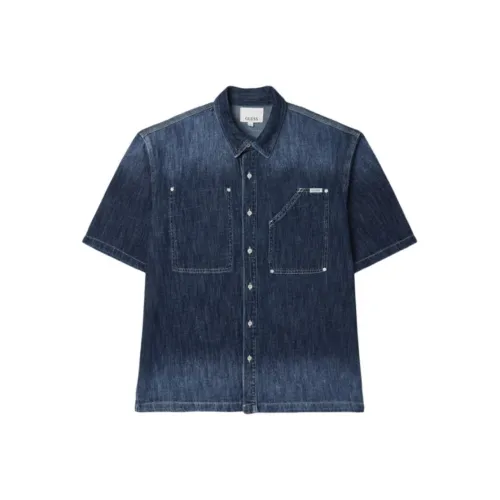 GUESS Темно-синие мужские рубашки