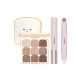 03# Палетка для теней с кистью 10 г + 1# Двойная головка для теней и хайлайтера 2,7 г