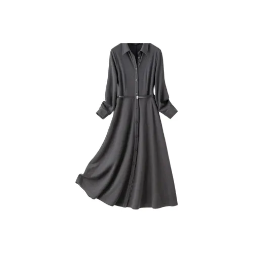 IHIMI Длинное платье с длинными рукавами женское