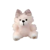 Белый бант, стиль, золотой брелок