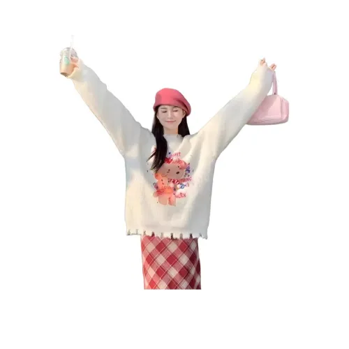 MDEHT Экрю Женская Трикотажная Одежда