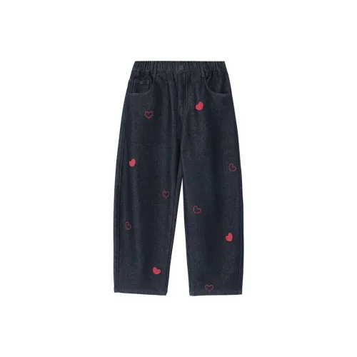 YUANYUAN GIRL Джинсовый синий Одиночная пара Брюки KIDS Джинсы