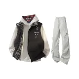 Чёрные + Светло-серые штаны